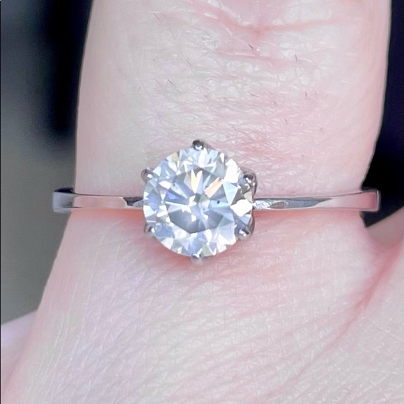 Jewelry - 14K white gold 0.8ct diamond solitaire ring